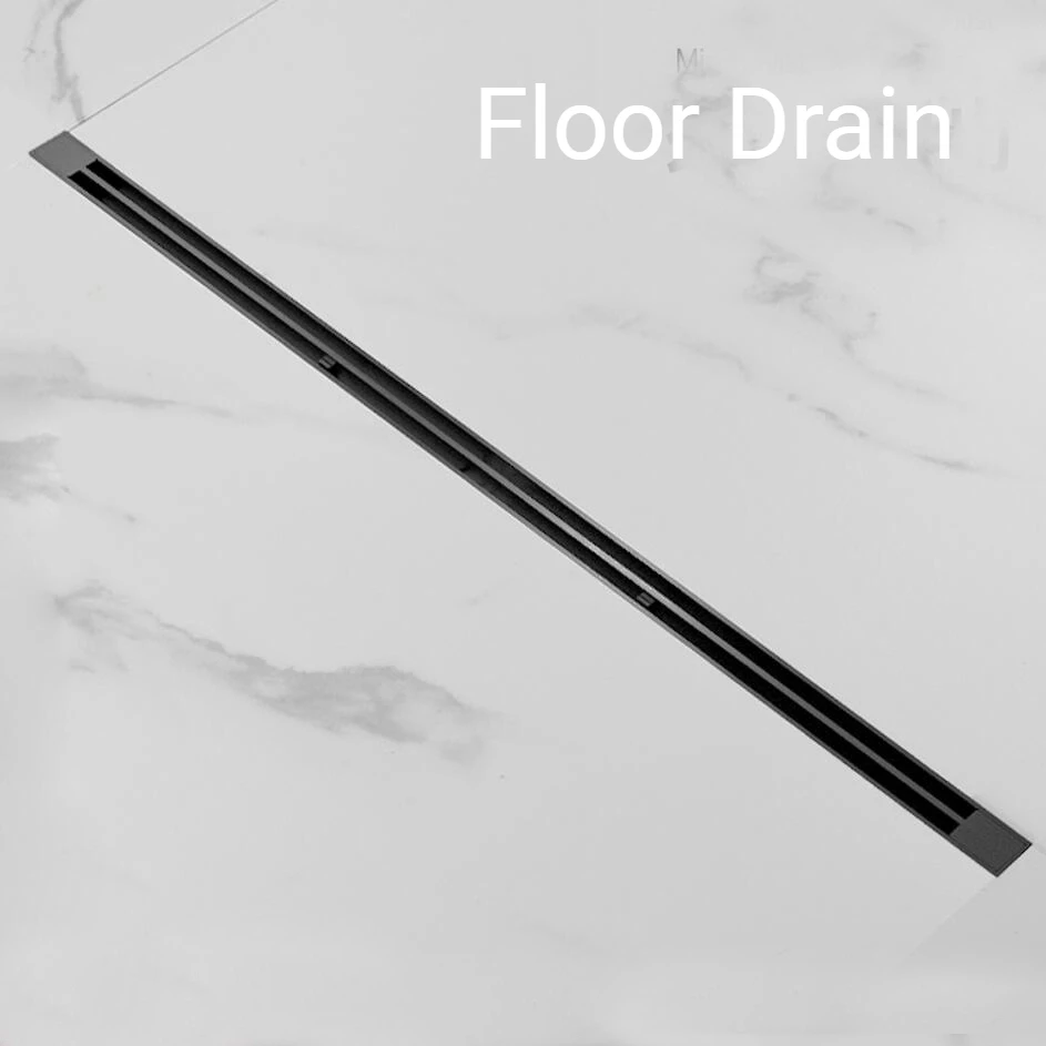 

32cm width brushed gray Floor Trap Bathroom Linear Gunmetal Floor Drain Thick SUS304 Stainless Steel nickel Floor Drain