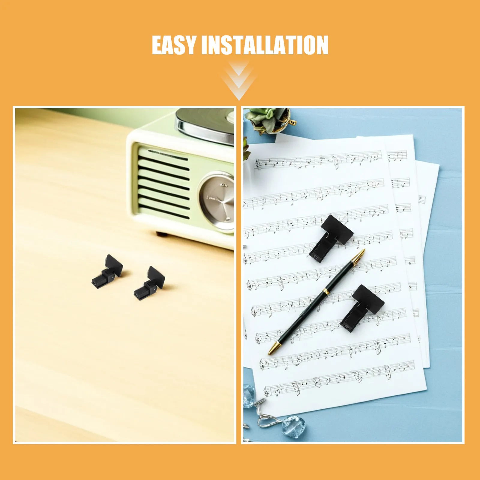 2Pcs Transparent Record Player Dust Cover Hinges Black Turntable Lid Replacement Repair Kit Precise Fit Accessories