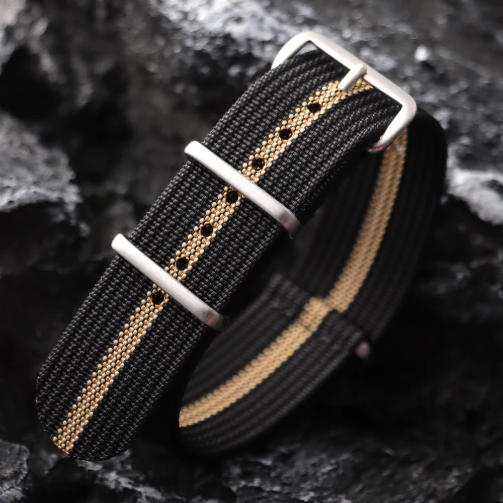 18/19/20/22mm Mattes Schnallenverschluss Hochwertiges Stoff-Uhrenarmband Gewebtes Nylon-Uhrenband Einteiliges Gewebtes Uhrenarmband für Omega für Seiko