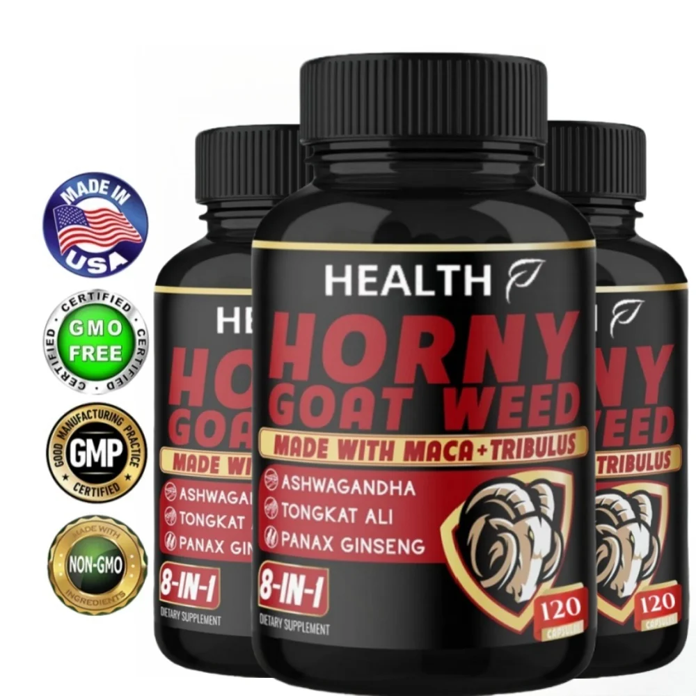 Organic Epimedium, Horny Goat Weed Supplements for Health, Energy & Endurance, Muscle Mass