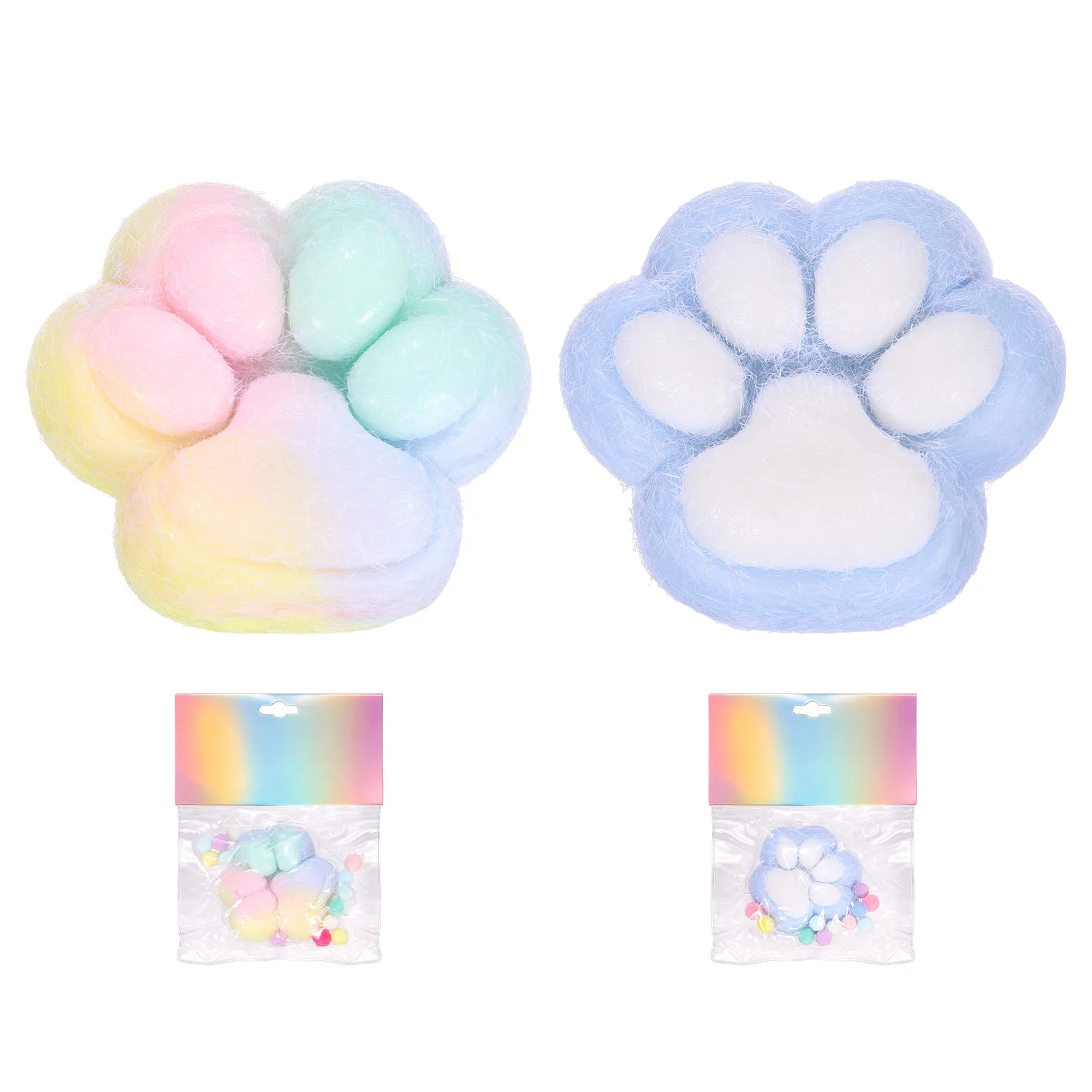 

3 Inch Cat Paw Squeeze Toy Set Cute Cat Paw Sensory Toy Soft Funny Fidget Toy Perfect for Stress Relieving, Party Favors Gifts