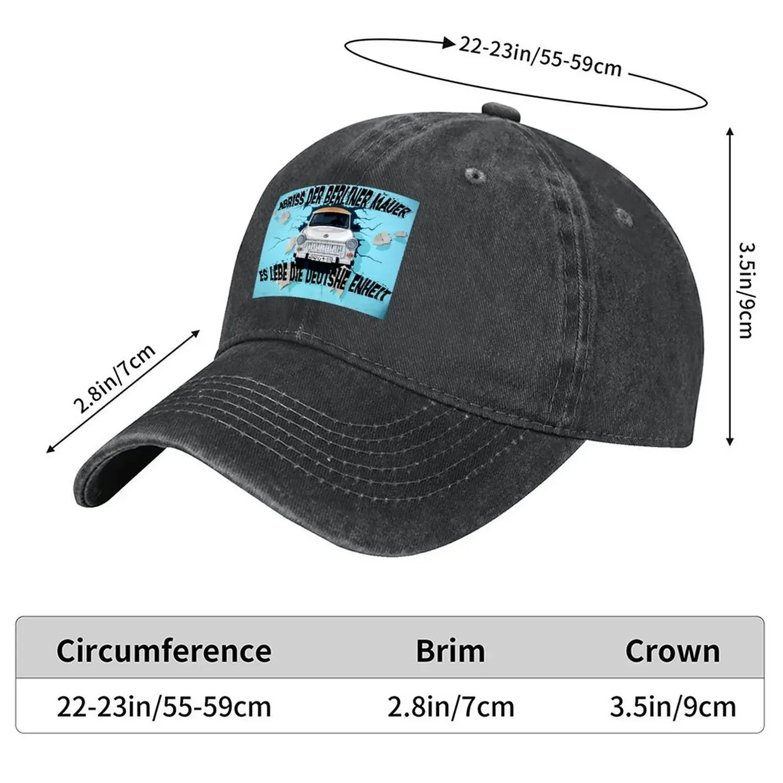 New Long live German unity, tear down the Berlin wall Baseball Cap cute Rave Christmas Hat Caps Women Men's