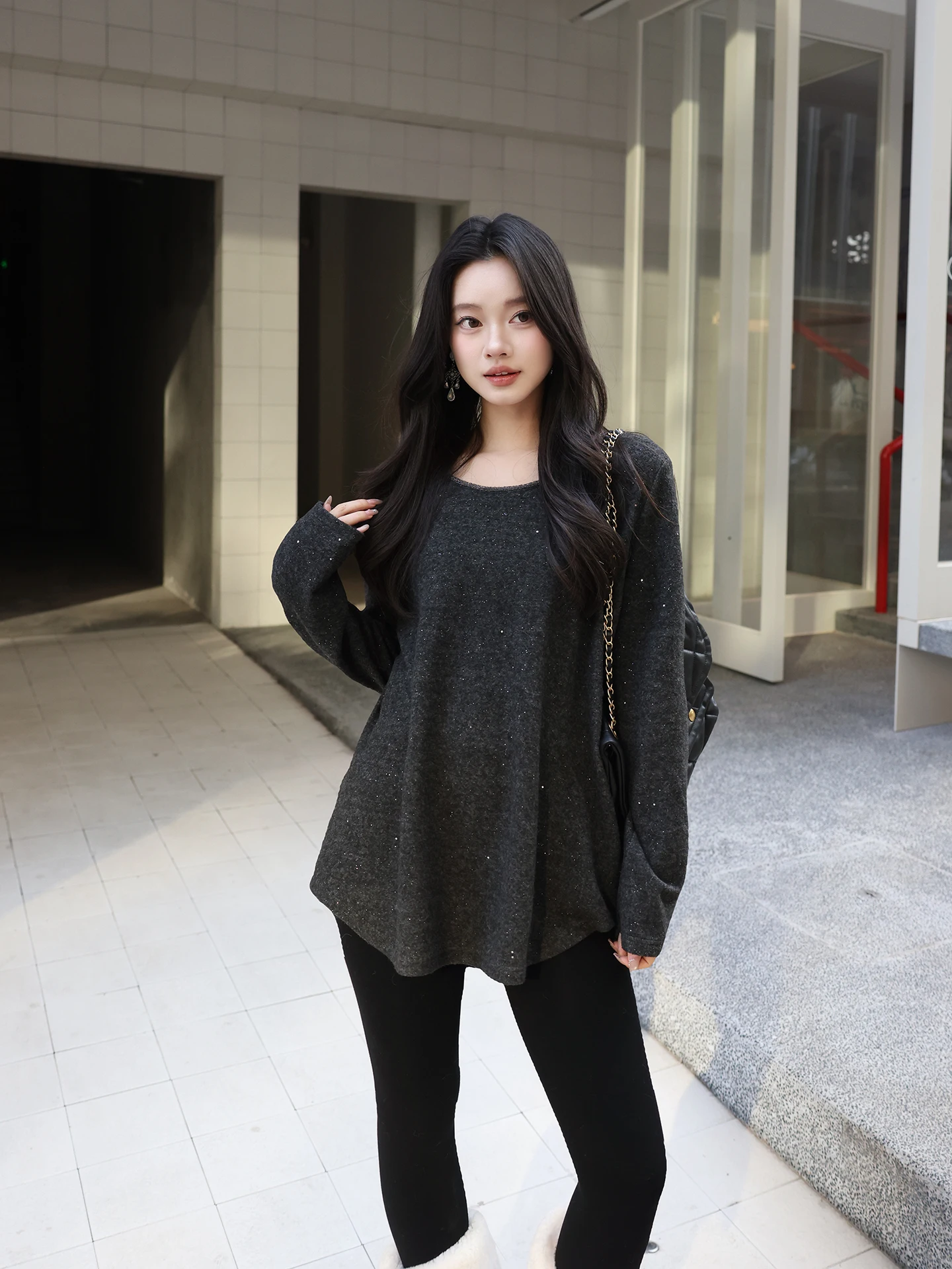 

Свободная женская толстовка оверсайз с открытым воротником, модная, с принтом «Астральная ночь», мягкая, с эффектом «метеорологической погоды»