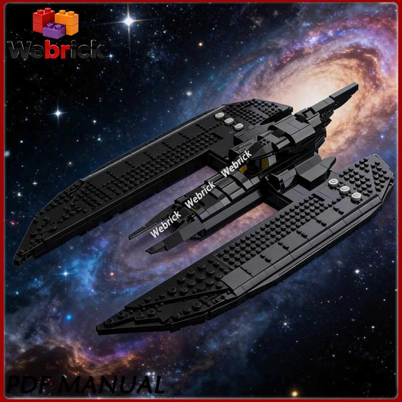 

UCS Futuristic Wing Fighter MOC Bricks Sci-Fi Animated Airship Model Assembly Building Blocks Collectible