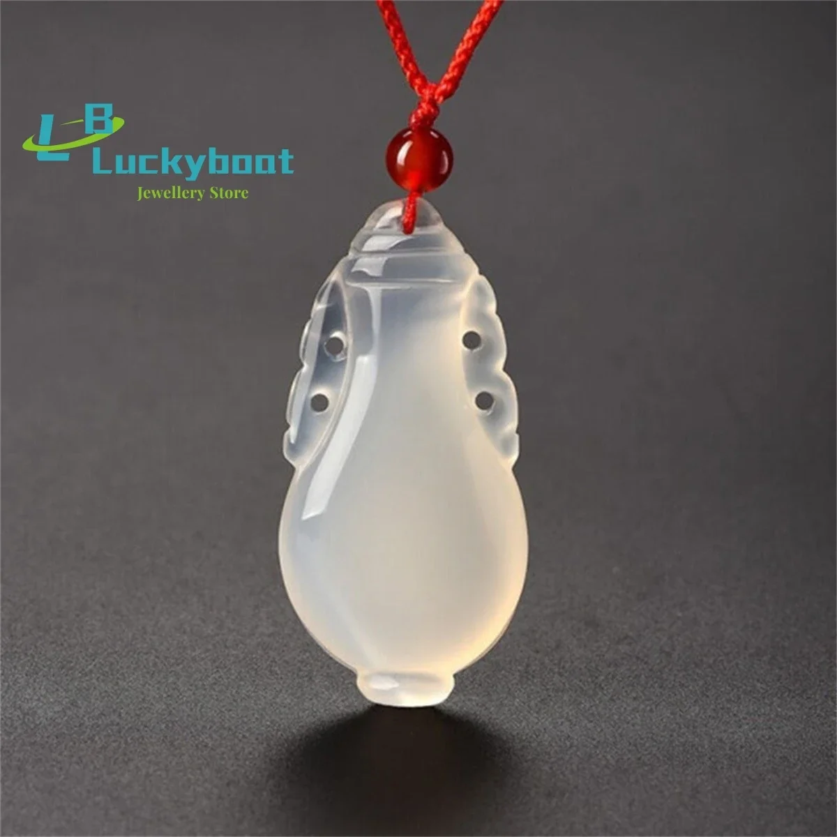 

Оптовая продажа, натуральный ледяной бразильский ледяной белый нефрит, подвеска-ваза Marrow, высокий ледяной белый агат, полая безопасная и благородная ваза, цепочка для свитера