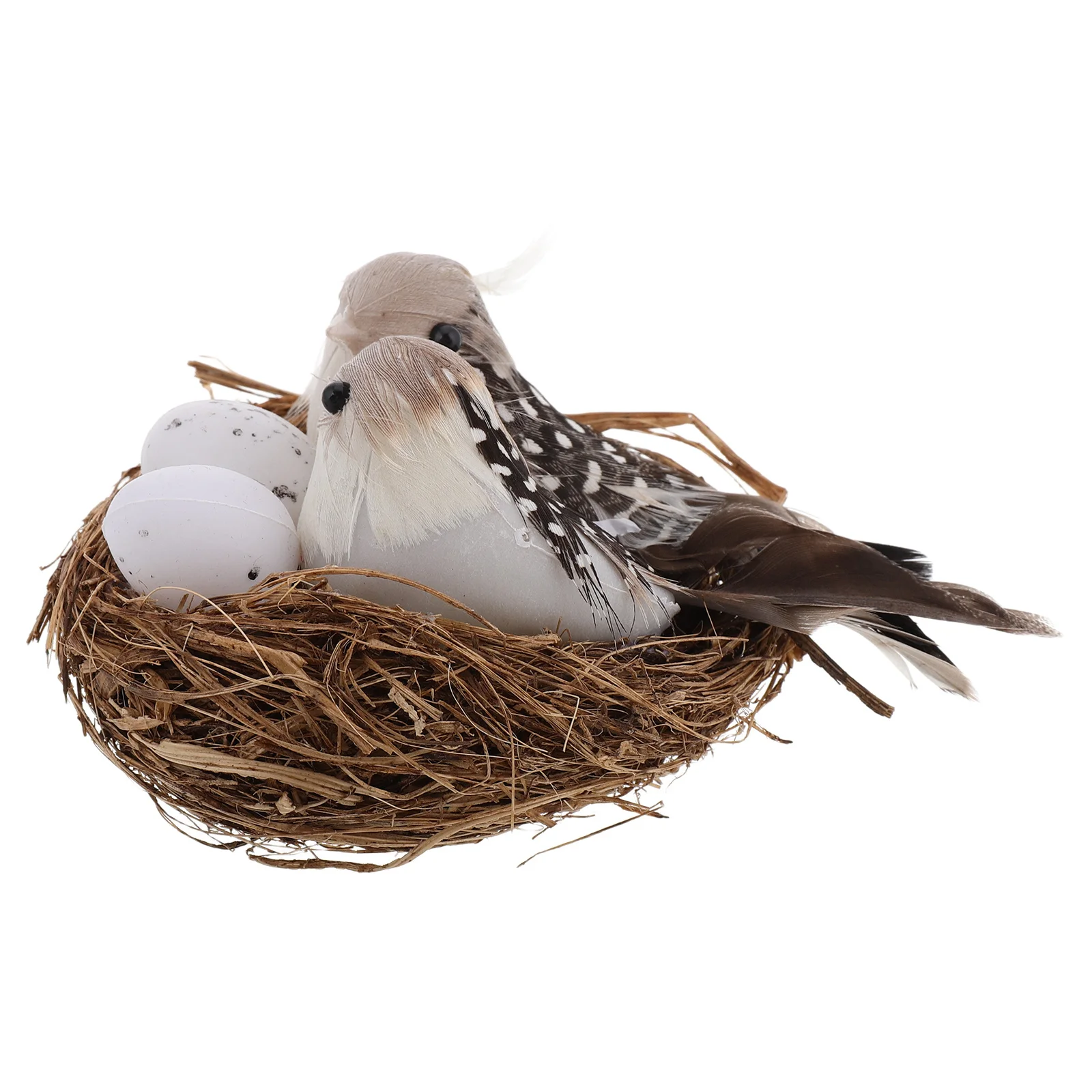 

1Set Artificial Bird Nest with Eggs Realistic Decoration for Garden Patio Outdoor Birdcage Easter Party Simulated Animal