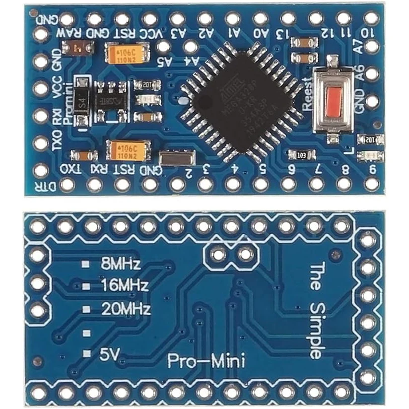 PRO Mini Atmega328P-AU 5V/16MHz Development Board Microcontroller Bootloadered with Pin Headers for Arduino image 2