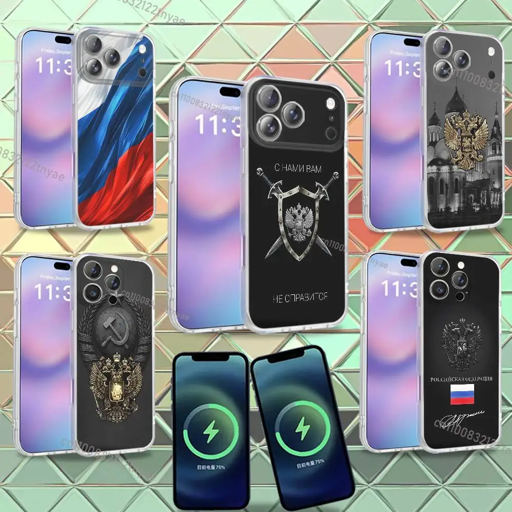 

NEW Russia Flag national emblem Phone Case For iPhone 16,14,11,17,13,15,12,Air,Plus,Pro,Max,E,Mini Frosted for MagSafe Magnetic
