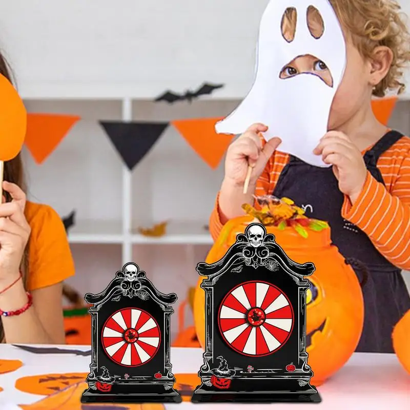 Halloween Spinner Prize Wheel Game Fortune Wheel Tabletop Supplies Spinner Wheel Board Game Halloween Prize Wheel Eye-Catching