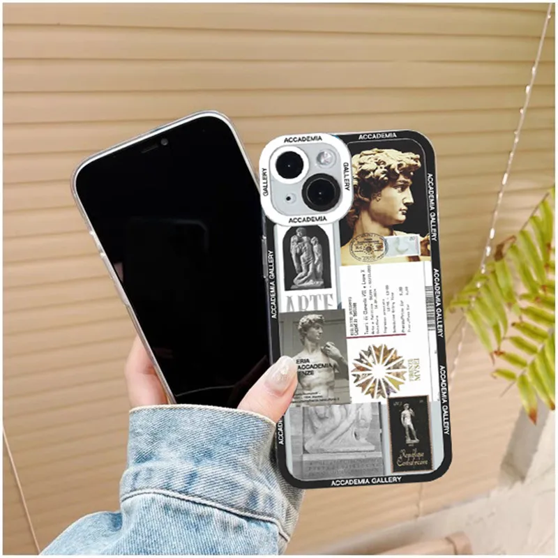 Art  Aesthetic David Mona Lisa Phone Case for Xiaomi 12t 11t Mi 13 Lite Redmi 10C Note 12 11 11S 10 9 POCO X3 X5 F5 Pro Cover