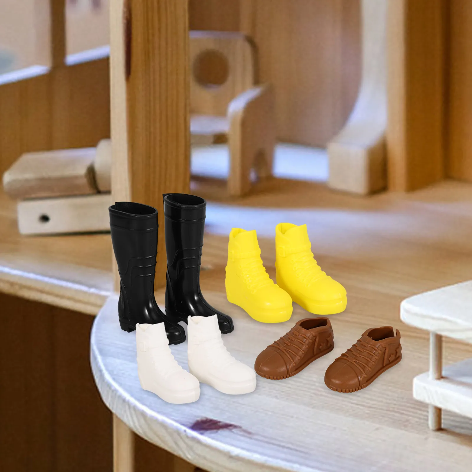 

8Pairs Miniature Shoes Replacement Dress Up Decoration for Mini House Creative Accessories Kids Imaginative Play