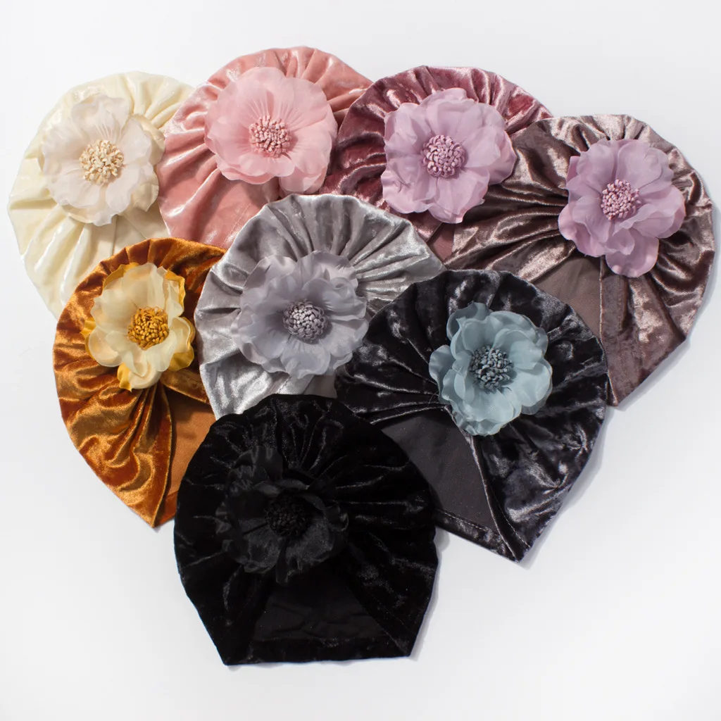 New Spring Baby Fetal Cap 0-12M Sweet Flower Infant Girls Ho