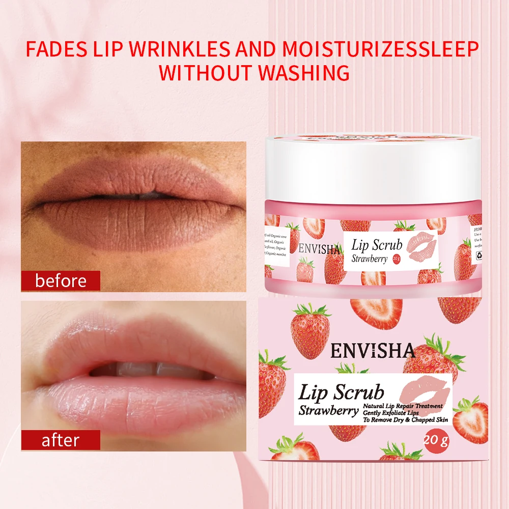 ENVISHA Beauty Health Exfoliating Lip Mask Skin Care Sleep Hydrated Maintenance Lip Scrub Cream Anti Drying Nourish Protect