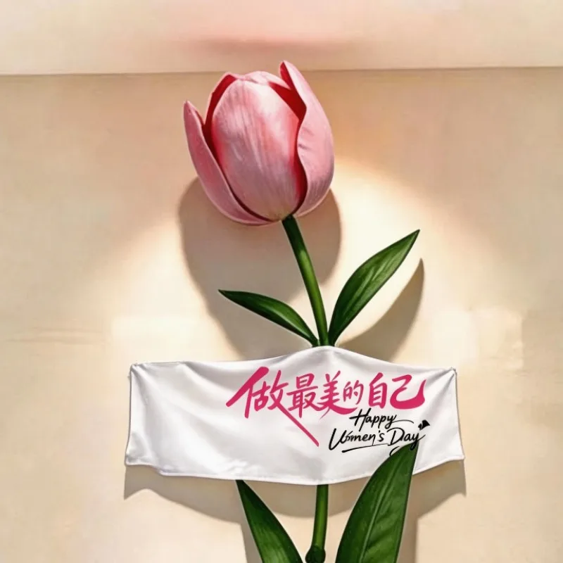 New model, Tulip shopping mall window exhibition, Meichen wedding decoration props, giant paper art