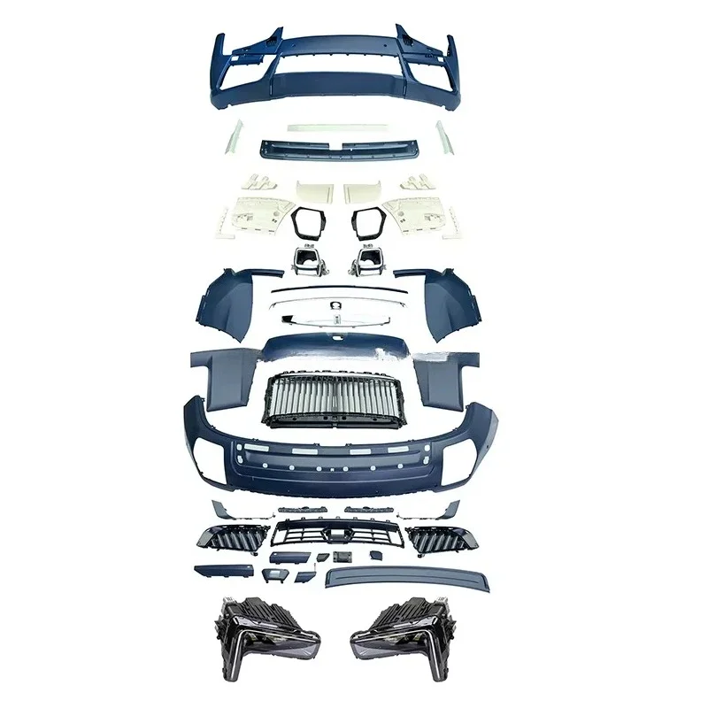 Cullinan Car PP Full Set Bodykit Front & Rear Bumpers Old Style to New Version Upgrade Polished Finish Easy Installation