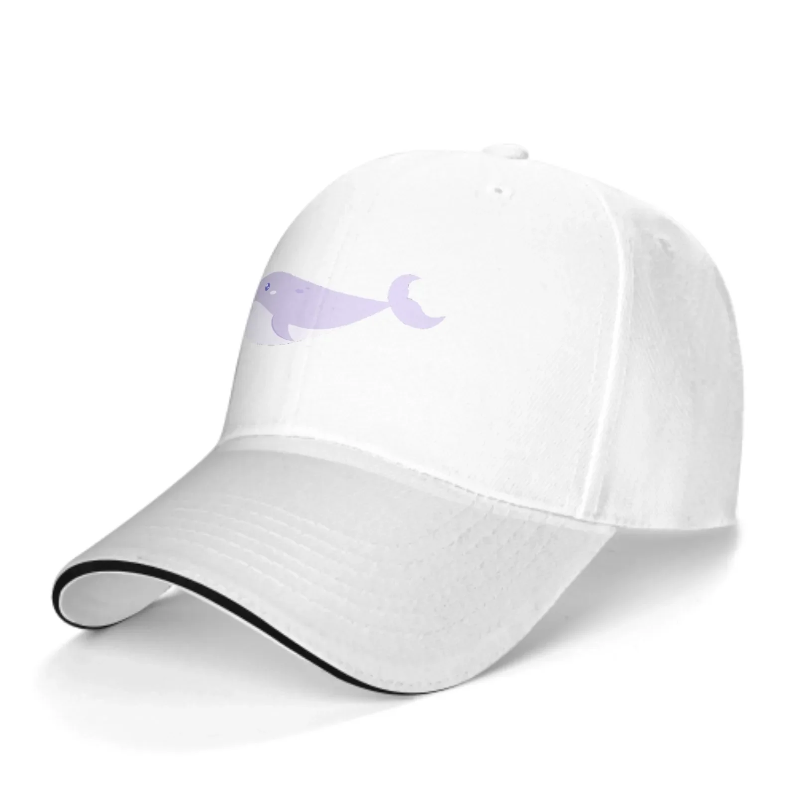 Adjustable Fashion Wild Caps Whales Print Washed Sandwich Caps Sports Outdoor Baseball Hat