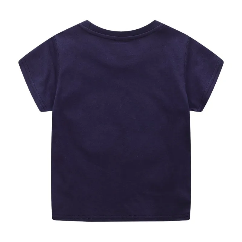 Jumping Meters 2-7T New Arrival Boys T Shirts For Summer Cars Cartoon Cars Embroidery Toddler Kids Tees Baby Tops Clothes