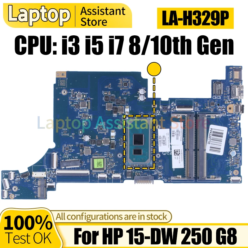 For HP 15-DW 250 G8 Laptop Mainboard LA-H329P L86470-601 L51985-601 M31103-001 M31104-601 i3i5i7 8/10th Notebook Motherboard