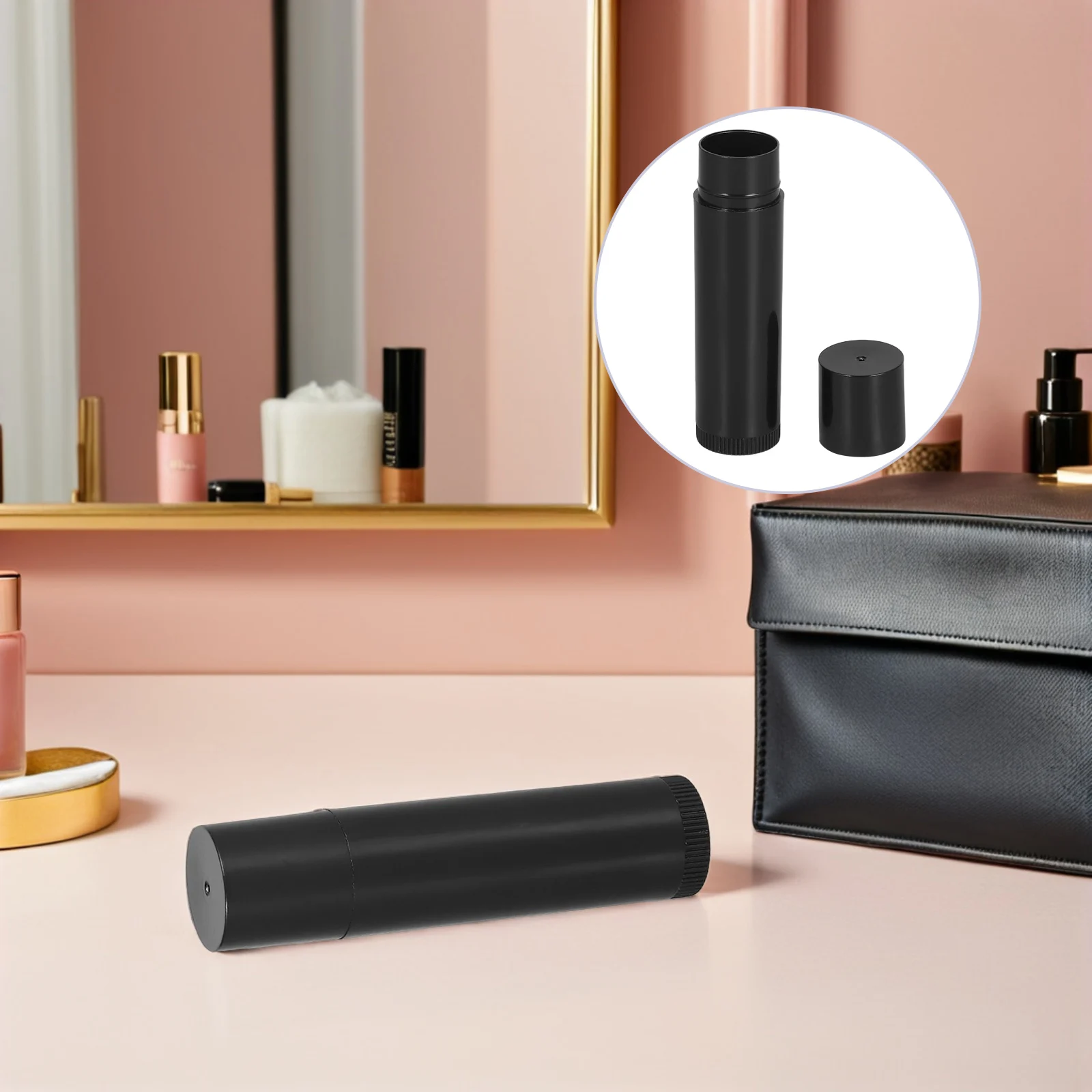 30 Stück Lippenstifttuben-Balsamhalter, leere Kunststoffröhrchen, nachfüllbar, glänzende Rohlinge, Behälter, Großkappen