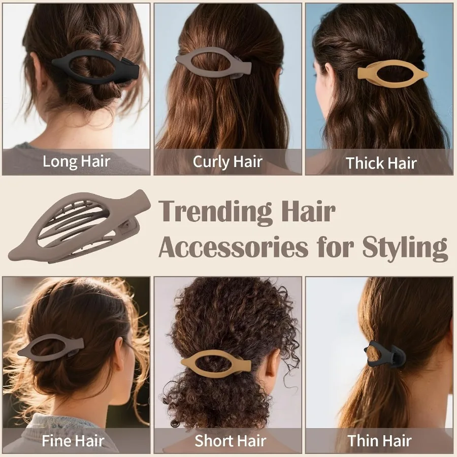 9 Paket Jepit Rambut Matte Flat untuk Wanita dengan Hasil Akhir Halus Ideal untuk Rambut Tebal dan Tipis Sempurna untuk Mengemudi dan Penggunaan Sehari-hari