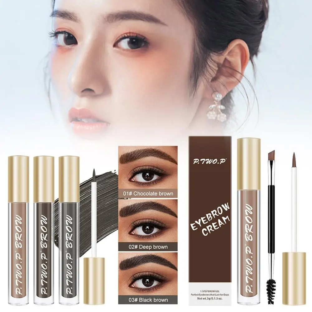 3D Wild Eyebrow Gel Wax Brow Styling Soap Waterproof Lasting Makeup Long White Enhancers Tint Brows Brown Eyebrows Tool O0F3