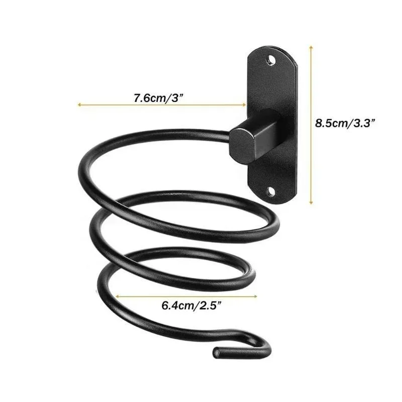 Aluminum Alloy Hair Dryer Rack Home Wall Mounted Bathroom Hair Dryer Storage Bracket Creative Hotel Toilet Hair Dryer Storage view 4