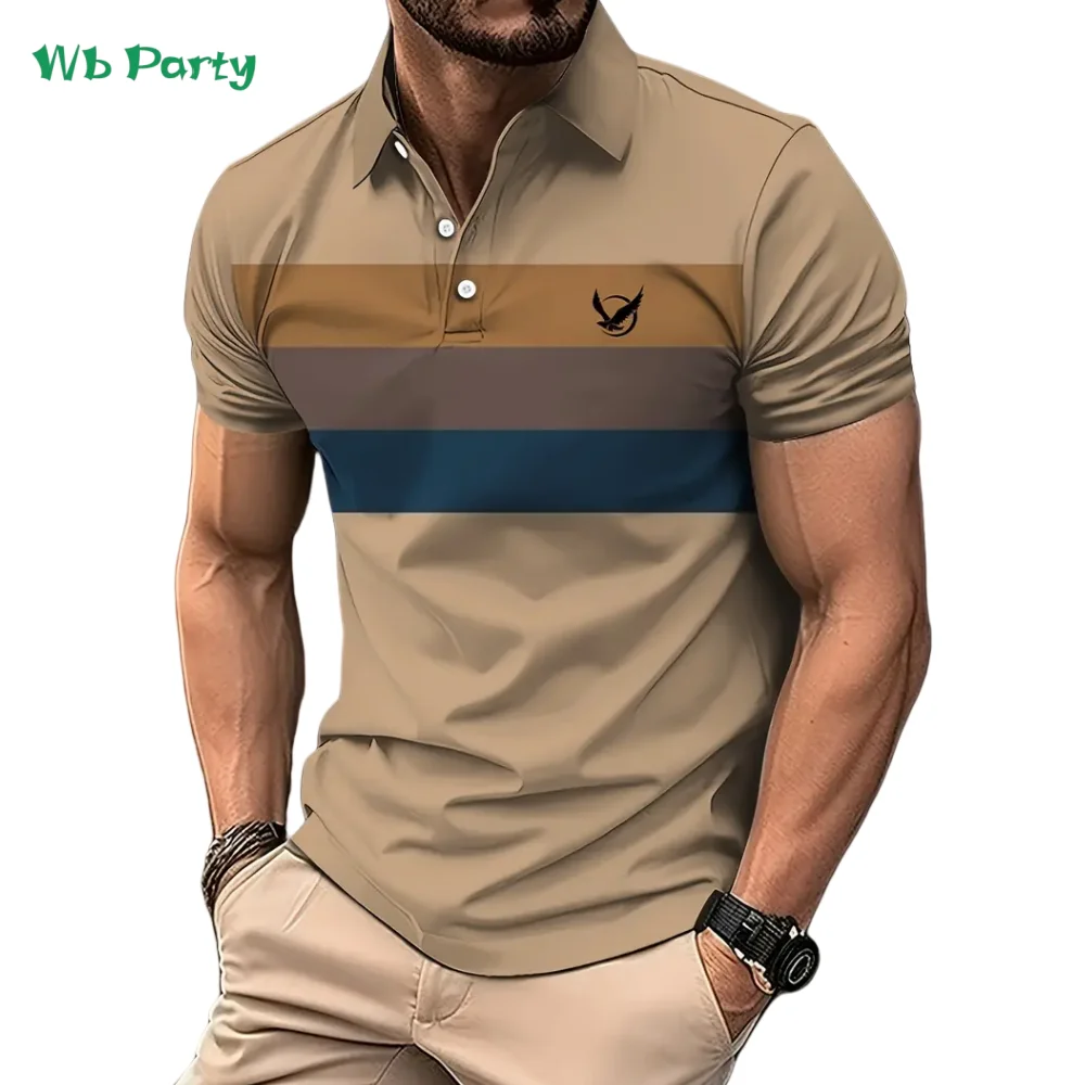 

Men's Top Polo Summer Sports Men's Short Sleeved Fashion Oversized Breathable Men's Clothing Polo Trend Versatile Men's T-Shirt