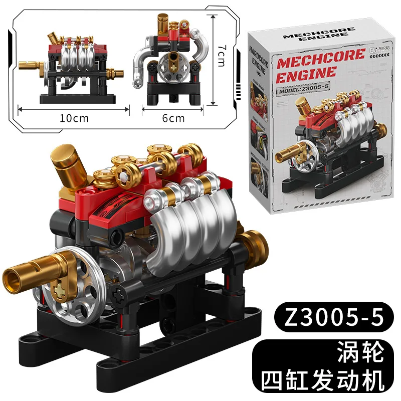 New Mini Engine Building Blocks Set 2/3/4/6/8 Cylinder Turbo Engine Creative hands-on and brainstorming Toy Bricks Gift Kit