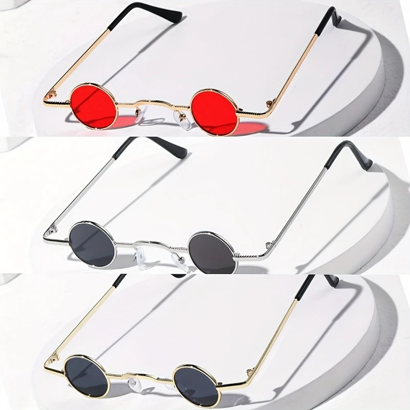 Trendige, runde, einfache Retro-Sonnenbrille, personalisierte High-End-Brille für Herren und Damen, Modetrend, UV-beständige Brillen
