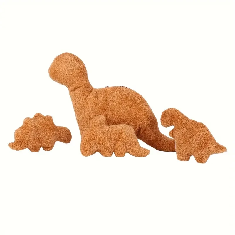 4pcs Dino Chicken Nugget Plush Toys Soft Dinosaur Plush Pillow Cartoon Dinosaur Plush Stuffed Animal Plush for Kids Baby Gift