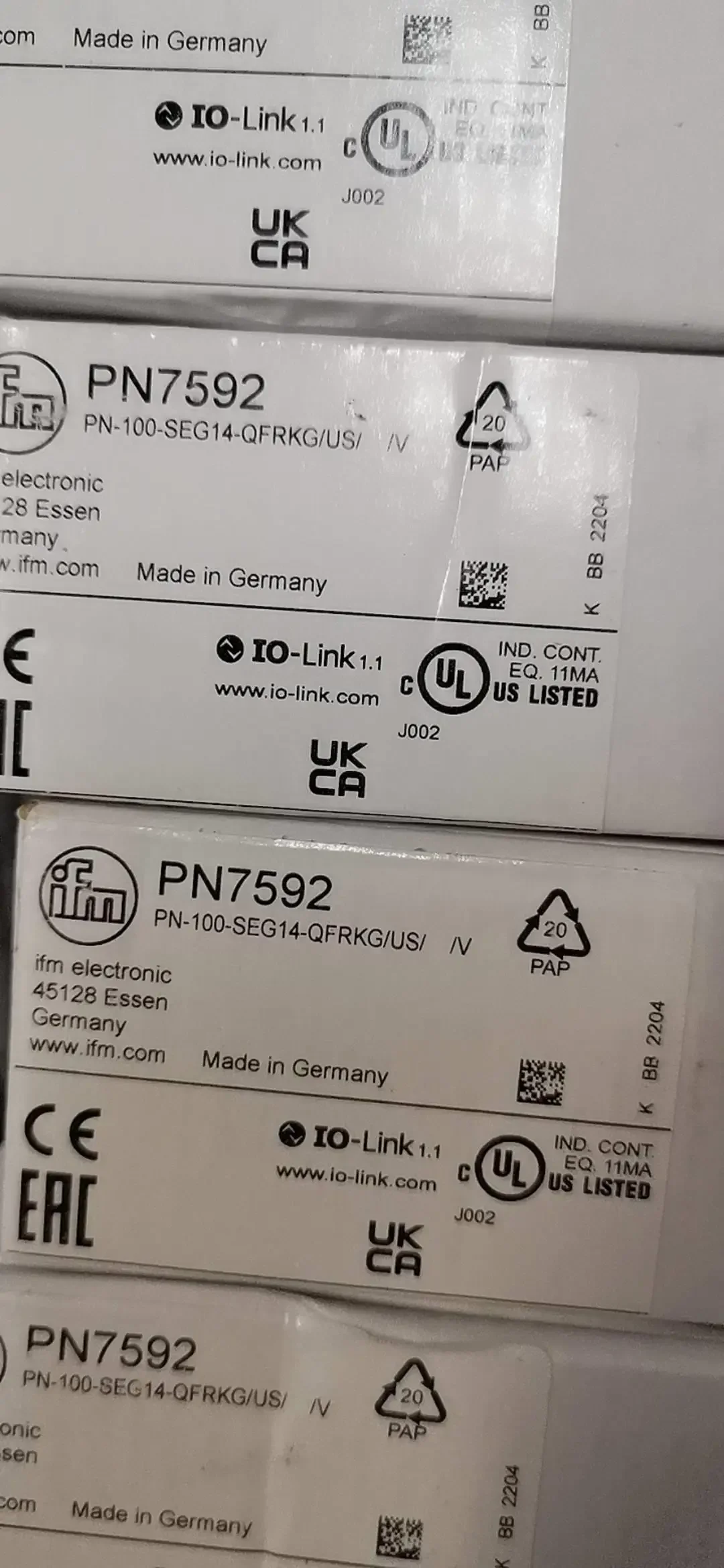 

IFM PN7599 PN7594 PN7593 PN7592 new and original