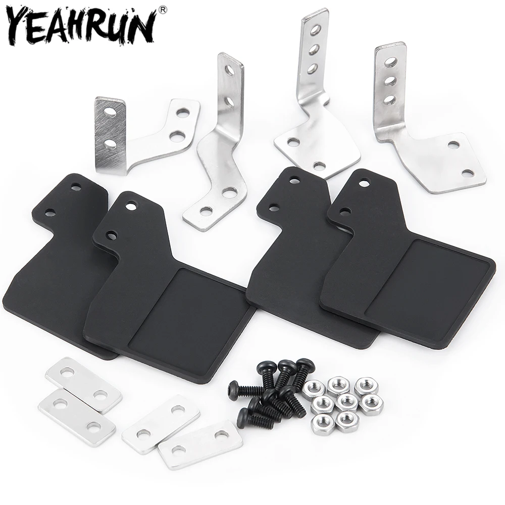 YEAHRUN-guardabarros de goma para coche, piezas de decoración de coche, 4 piezas, para 1/18 TRX-4M, Defender RC Crawler