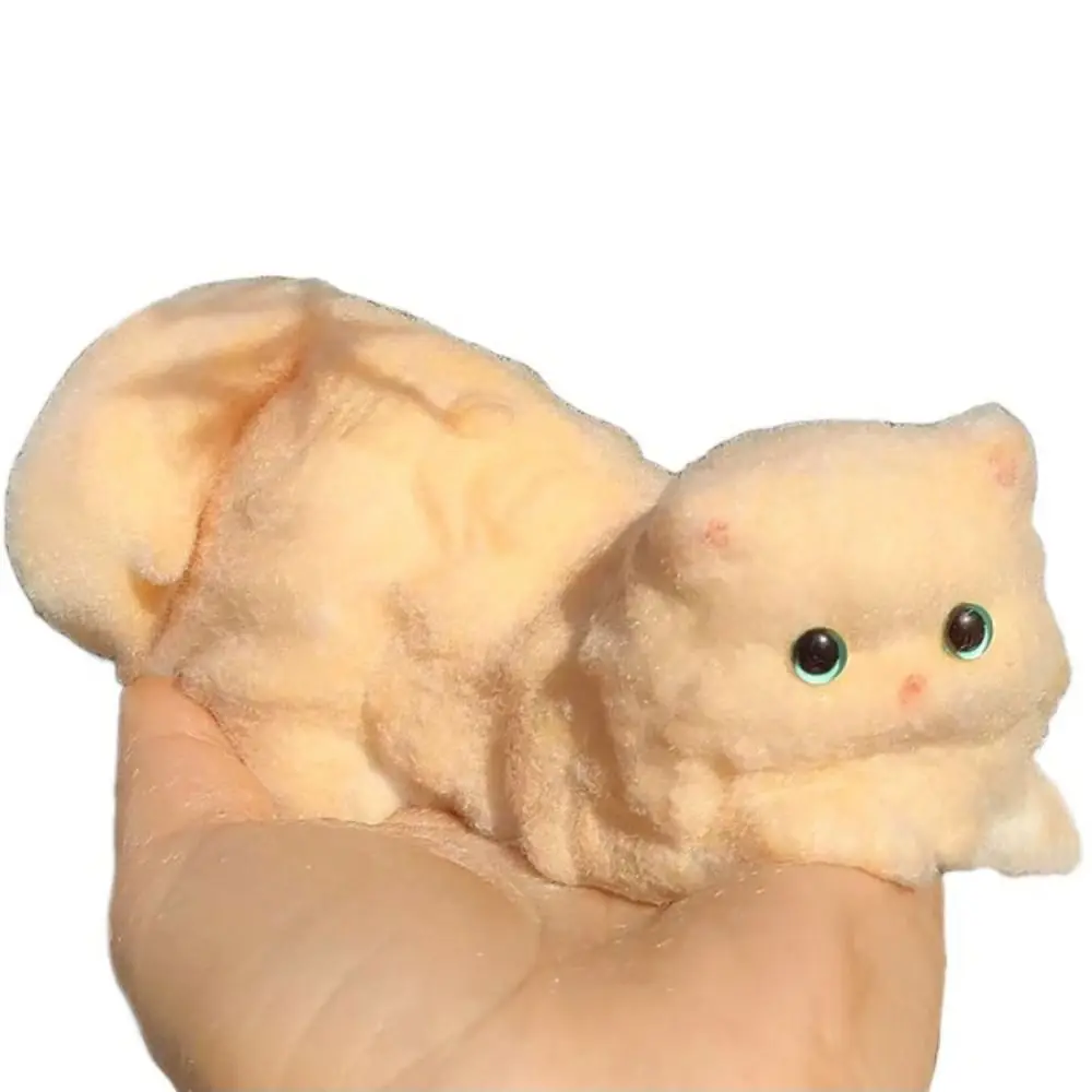 Cute Slow Rebound Persian Cat Squeeze Handmade Silicone Simulation Cat Squeeze Colorful Soft Cat Fidget Sensory