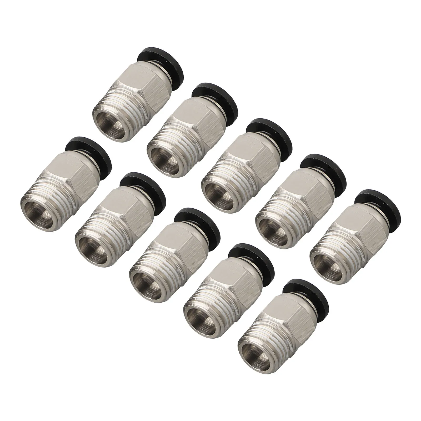 PC4 M10 Male Straight Push-In Fitting for 4mm PTFE Tubing with M10 External Thread and Compatibility for 3D Printer Extruders
