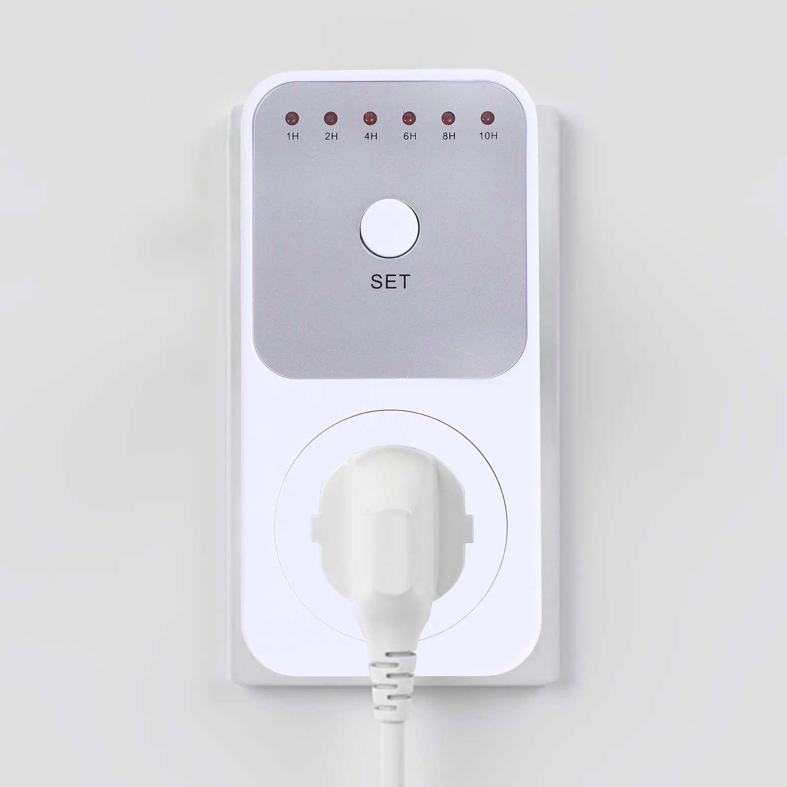 Electric Outlet Timer for Us Socket with 1 2 4 6 8 10 Hour Settings Simple Design LED Off When Not in Use Indoor Light Lamp