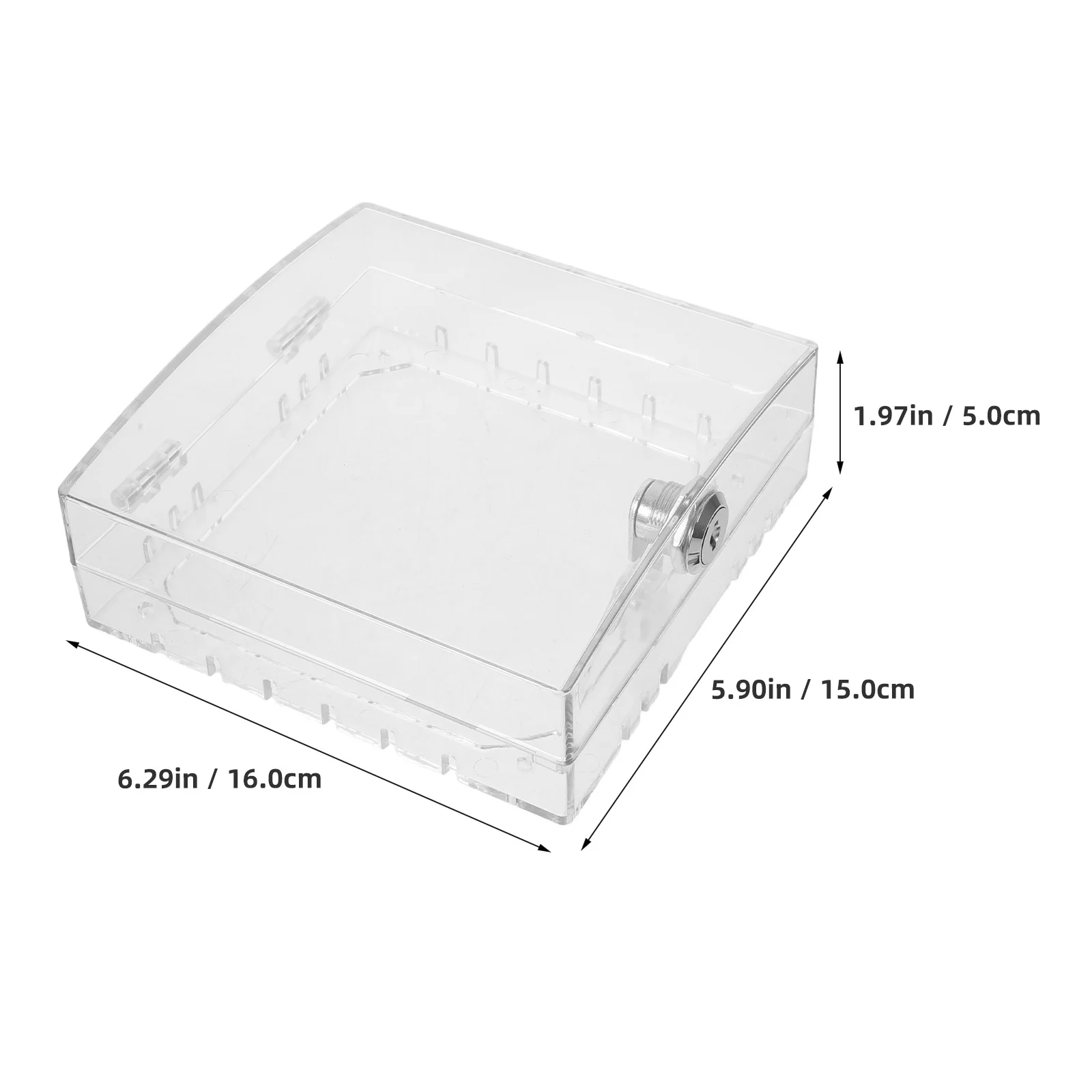 Clear Acrylic Thermostat Locking Cover Wall Mount For Home Office Ac Temperature Control System Tamperproof Lock Box Protection