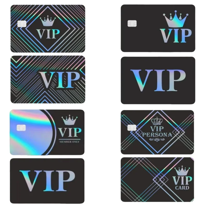 Laser Vip Credit Card Patch Front Back Bank Student  Bus Card Decoration Anti Slip Wear Resistant Women Toy