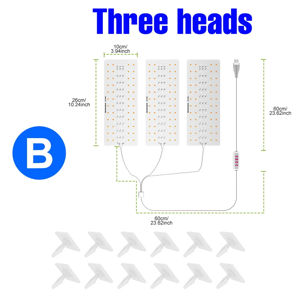 LED-groeilicht Volledig spectrum Quantum Board-lamp voor binnengroeidoos Bloemplanten Teelt dimbaar met timing Auto aan/uit