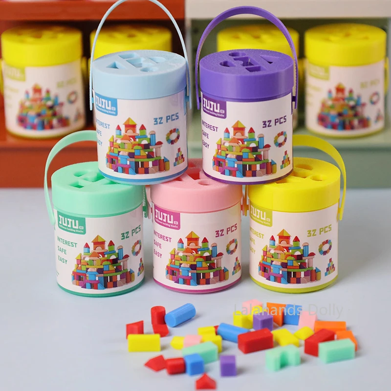 

Dollhouse Miniatures Toys Items Mini Simulation Cylindrical Building Blocks/tangram Set Game Toys Accessories Children's Gifts