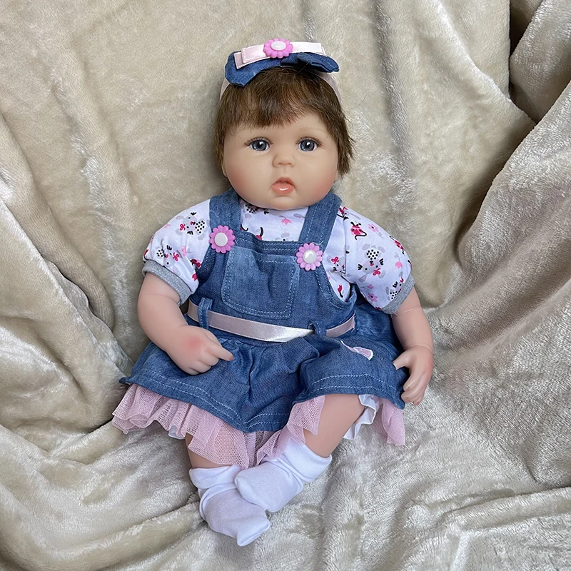 

43Cm Finished Doll with Cotton Body Reborn Realista Fashion Baby Dolls for Princess Children Birthday Gift Bebes Reborn Dolls