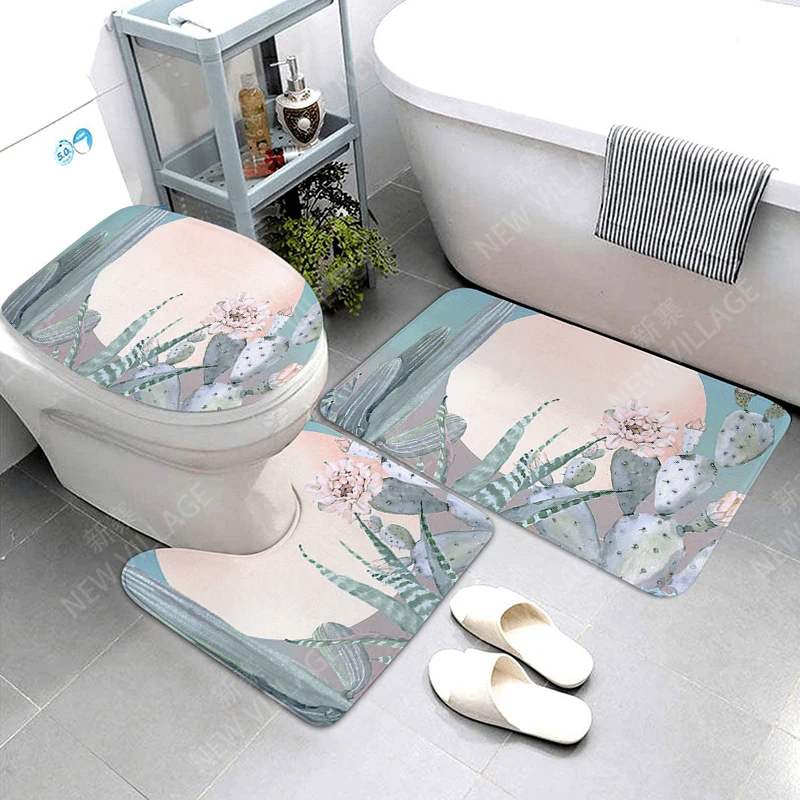 Anti-slip Bath Mat Bathroom Small Rug Shower Mat Decorative Absorbent Foot Mat Entrance Bathtub toilet rug Morandi Nordic letter