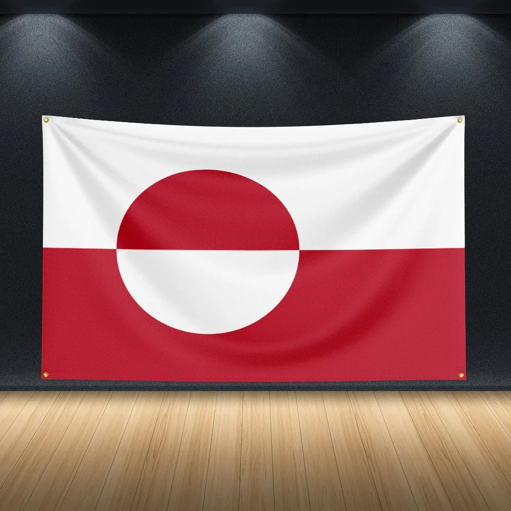 3X5Ft Greenland Flag PAOPAO Flag For Decor