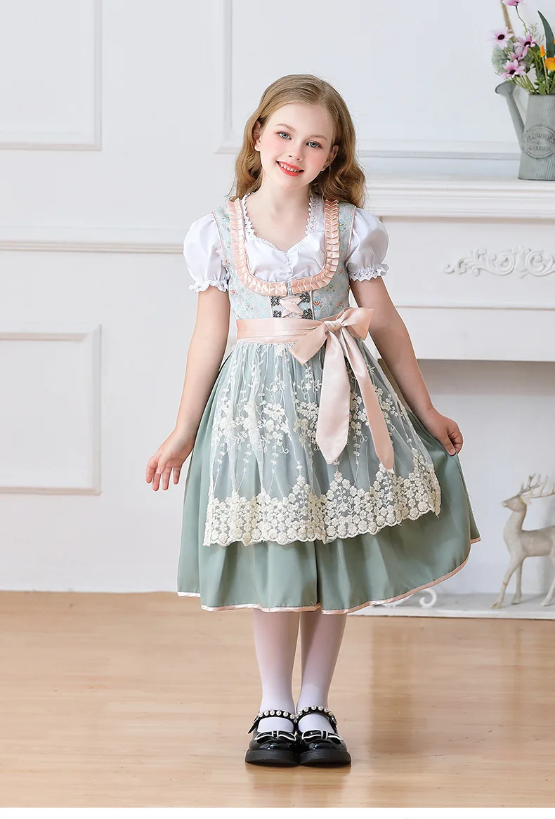 Deutsches Oktoberfest München Farm Girl Süßes Niedliches Kleid Karneval Kinderkleidung Dienstmädchen Kinderkleidung Auftrittskostüm – Detail 24