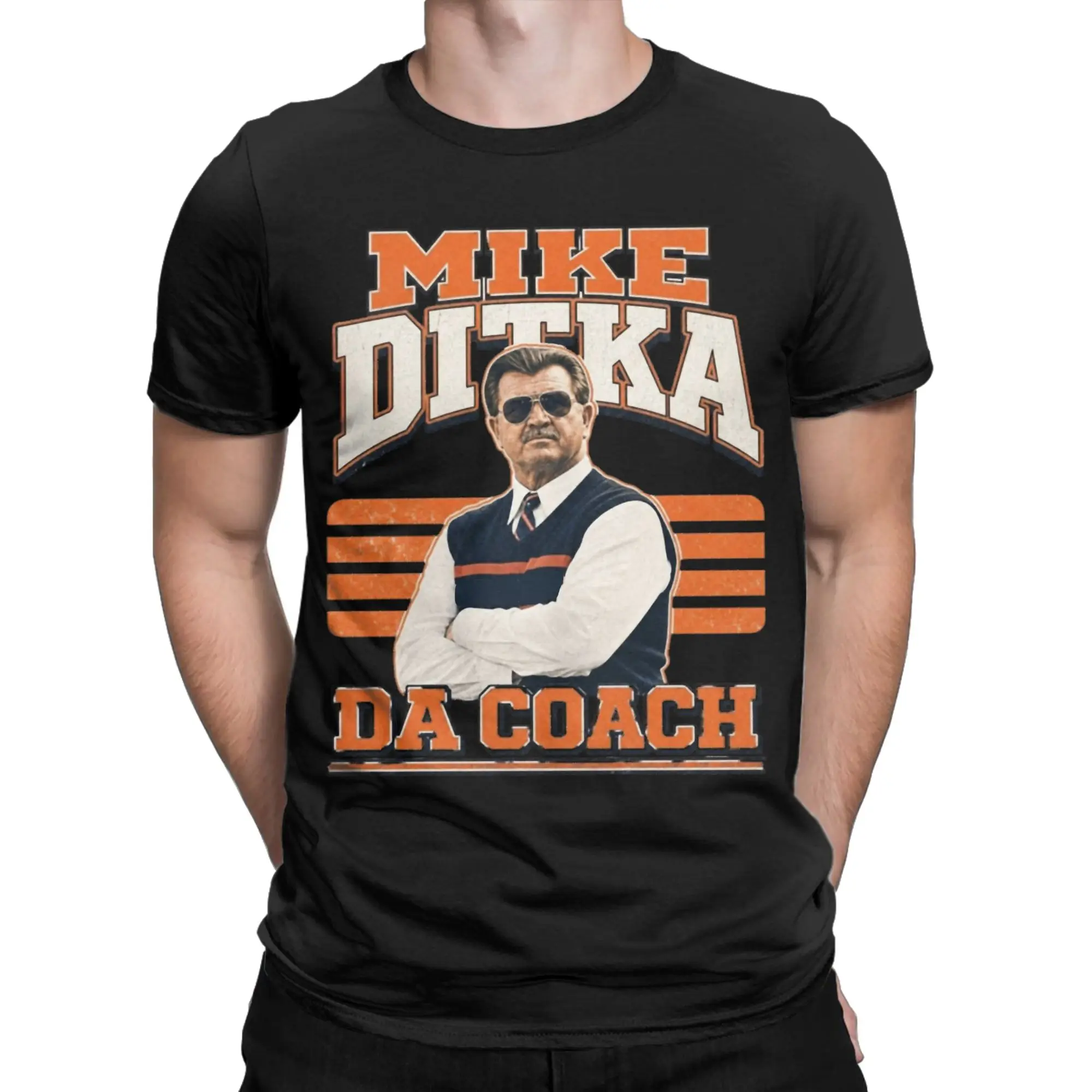 Mike Ditka Football Legend Vintage T Shirt for Men Women Cotton Cool T-Shirt  Tee Shirt Short Sleeve Tops New Arrival