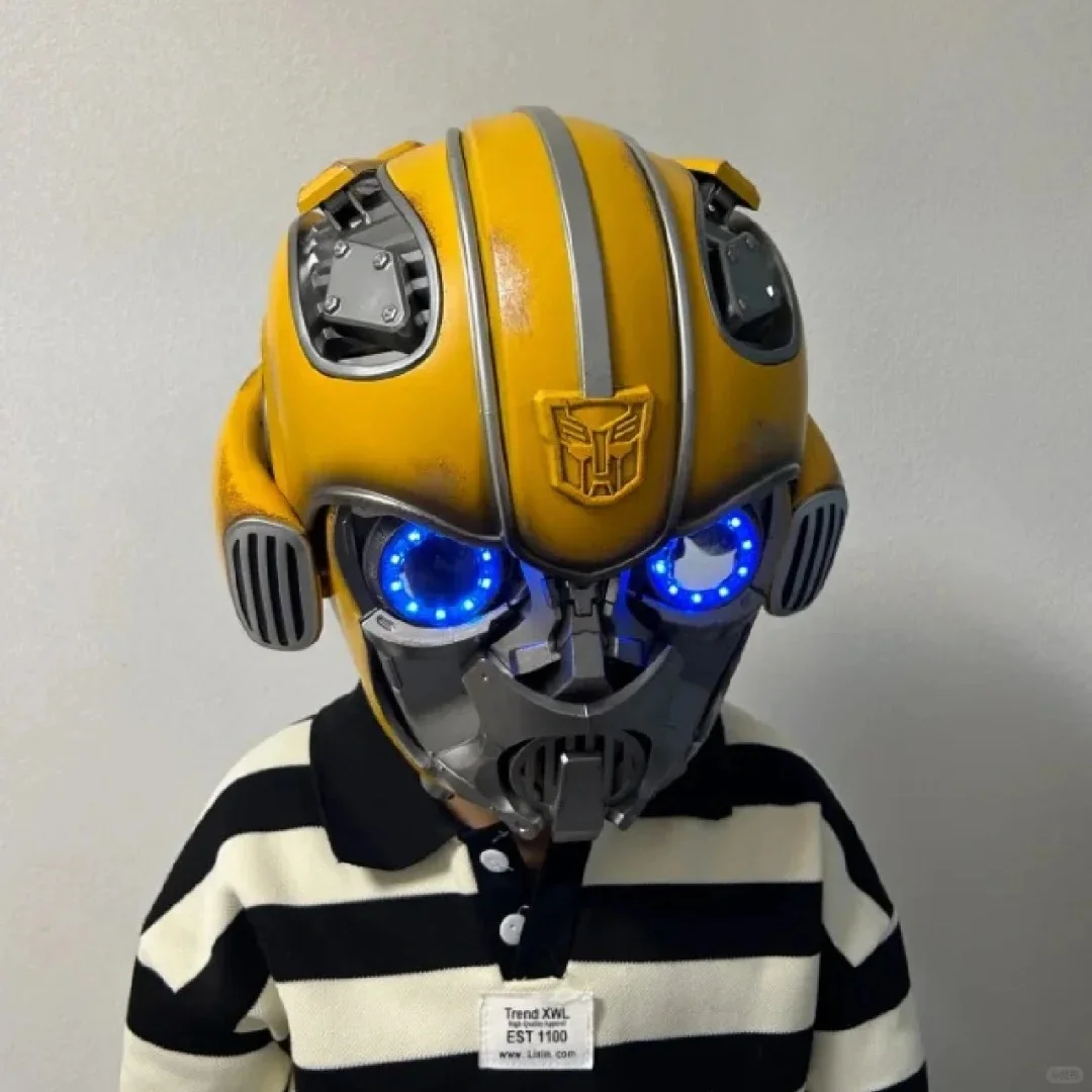 Mascarilla con altavoz para cambio de cara, modelo de Bumblebee auténtico, adornos, juguete para regalo, 1:1