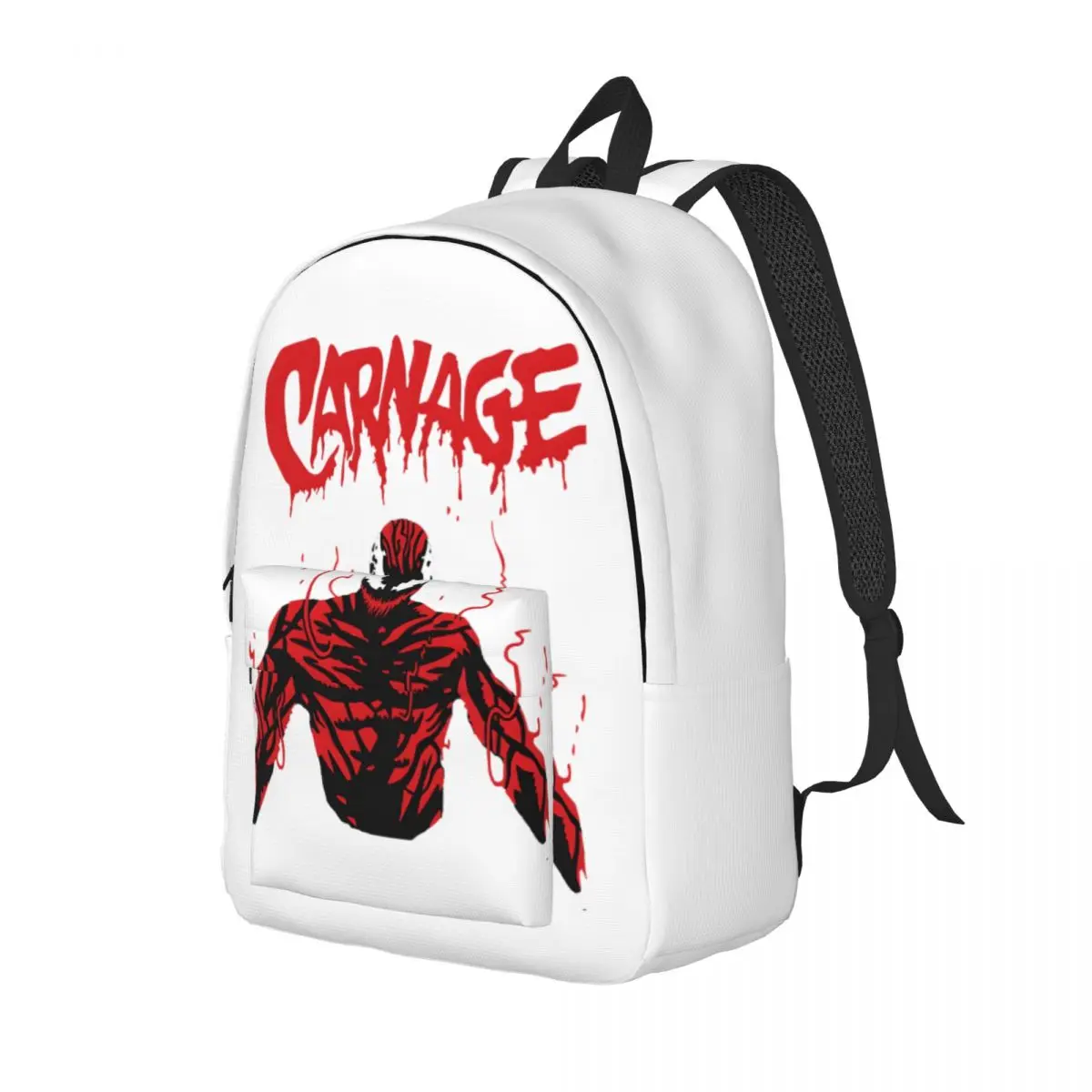 Adjustable Strap Carnage Rucksack For Work Multi Compartment Marvel Spider-Man Girl Kid Handbag Birthday Gift