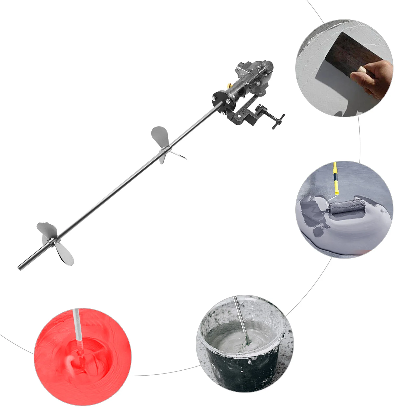 Mezclador de paletas neumático de acero inoxidable 304, mezclador neumático de 50 galones, licuadora de recubrimiento de pintura para Industrial/químico/construcción