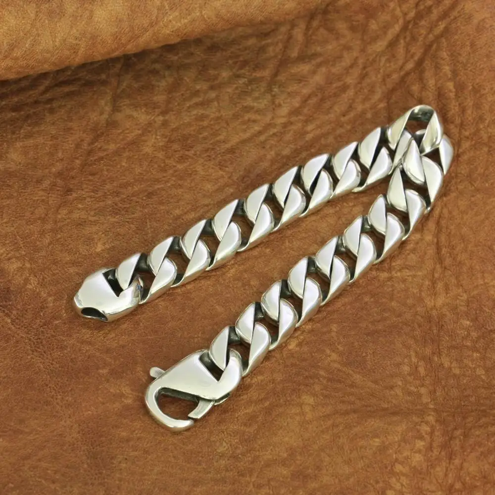 

925 Sterling Silver Lobster Clasp Bracelet Charms Fashion Link Chain TA231