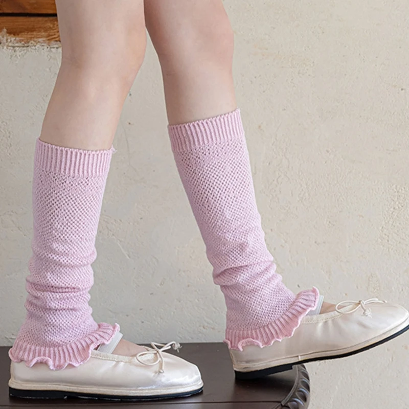 Pair Girls Fashion Leg Warmer Elasticated Warm Essential for Cooling Season 425F