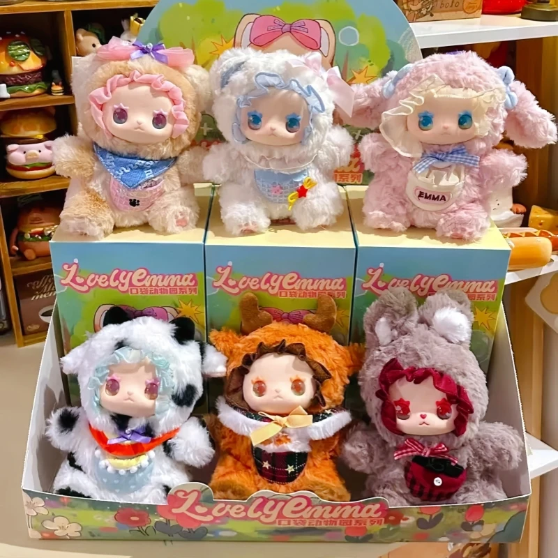 

2025 Горячая милая кукла Эмма Карманная Зоопарка серии, глухая коробка, загадочная коробка, украшение для стола, милая экшн-фигурка аниме, каваи, подарки на день рождения